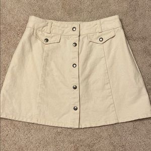 Urban Outfitters BDG Cream Mini Skirt